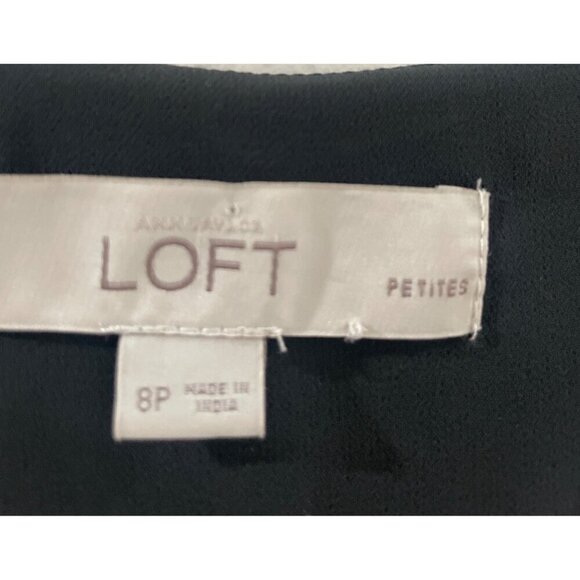 Ann Taylor LOFT Womens Size 8p Gray multi Colored Floral Shift dress Career - Picture 3 of 8